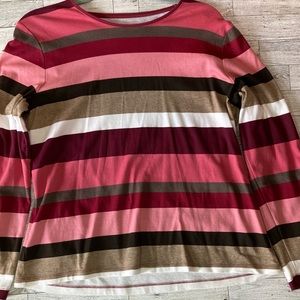 Croft & Barrow, XL Long Sleeve striped T-Shirt